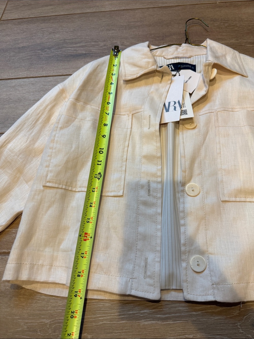 Zara 100% Linen Jacket Small - Picture 4 of 8